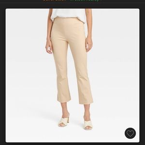 Super-High Rise Slim Fit Cropped Kicked Flare Pull-On Pants